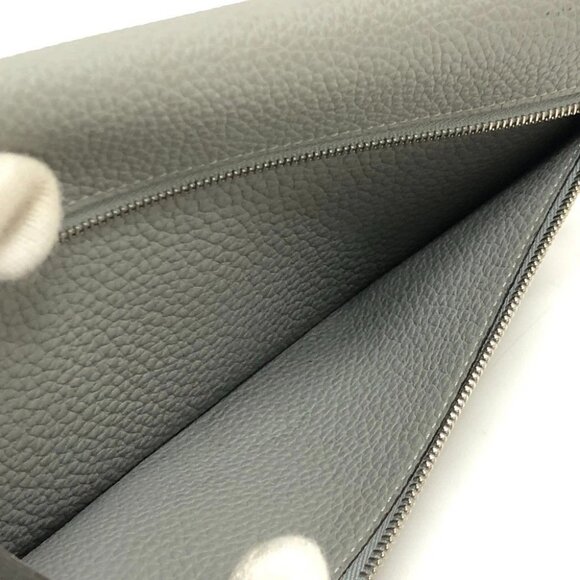HERMES Dogon Long Wallet Bifold Long Wallet Togo Grimette (presumed) gray - Picture 14 of 15